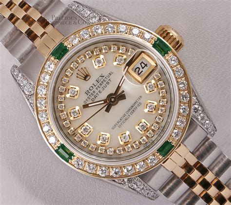 rolex datejust 69714 26 diamond dial|rolex ladies diamond bezel watch.